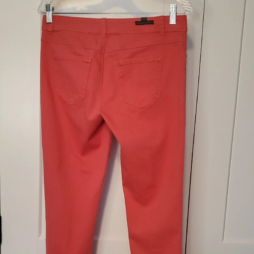 LC Lauren Conrad Women's Vibrant Coral Skinny Jeans - Picture 3 of 5